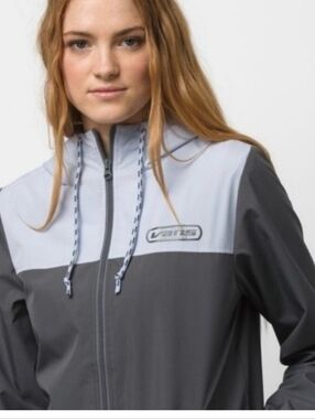 Vans Women's Two-Tone Gray and Blue Windbreaker